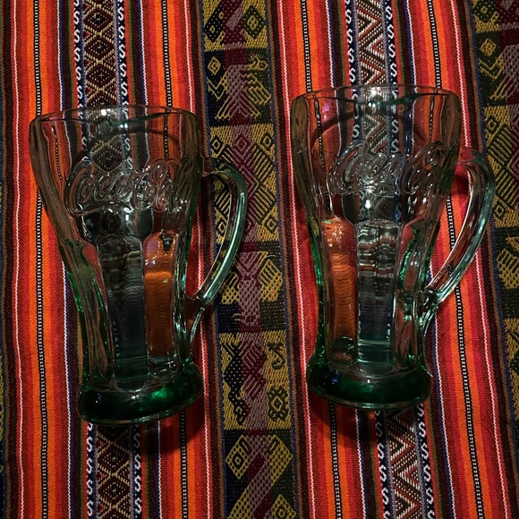 🎉Host Pick🎉 Anchor Hocking Coca Cola Embossed Retro Drinking Glasses Set of 2 - Picture 9 of 13